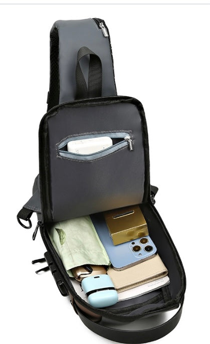 BOLSO ANTIRROBO IMPERMEABLE MORRAL USB