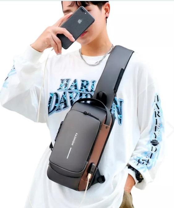 BOLSO ANTIRROBO IMPERMEABLE MORRAL USB