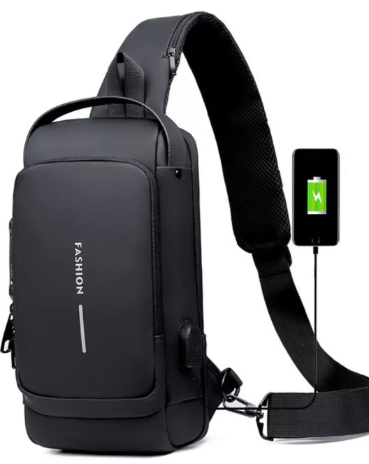 BOLSO ANTIRROBO IMPERMEABLE MORRAL USB