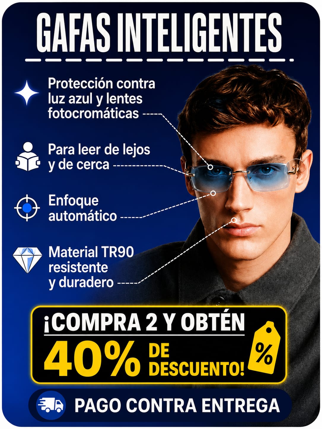 COMBO 2 GAFAS TR90 FOTOCROMATICA